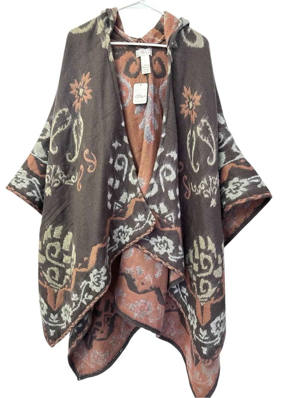 NWT Free People Rown Printed Duster in Brown